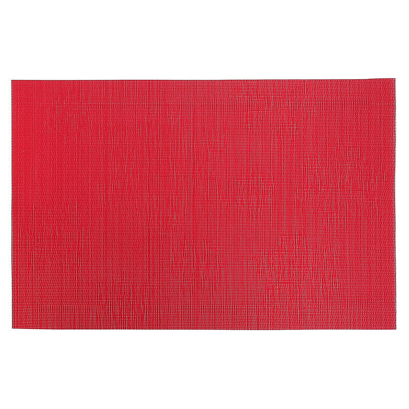 Vinyl Placemat – Red Snowflakes Pattern, Holiday Dining Set of 12