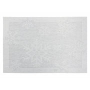 Vinyl Placemat – Silver Snowflakes Pattern, Christmas Table Set of 12
