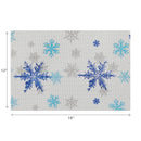 Vinyl Placemat (Blue Snowflakes) - Set of 12