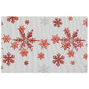 Vinyl Placemat (Red Snowflakes) - Set of 12