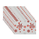 Vinyl Placemat (Red Snowflakes) - Set of 12