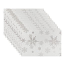 Vinyl Placemat (Silver Snowflakes) - Set of 12