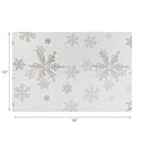 Vinyl Placemat (Silver Snowflakes) - Set of 12
