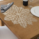 Pvc Cut Out Snowflake Placemat (Gold) - Set of 12