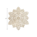 Pvc Cut Out Snowflake Placemat (Gold) - Set of 12