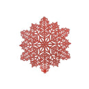 Pvc Cut Out Snowflake Placemat (Red) - Set of 12