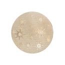 Pvc Round Cut Out Snowflake Placemat (Gold) - Set of 12