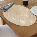 Pvc Round Cut Out Snowflake Placemat (Gold) - Set of 12