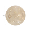 Pvc Round Cut Out Snowflake Placemat (Gold) - Set of 12