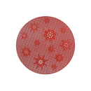 Pvc Round Cut Out Snowflake Placemat (Red) - Set of 12