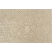 PVC Rectangular Cut Out Snowflake Placemat Set of 12 Gold – Christmas Table Decor, Holiday Dining Accent, Winter Seasonal Decoration