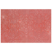 PVC Rectangular Cut Out Snowflake Placemat Set of 12 Red – Christmas Table Decor, Holiday Dining Accent, Winter Seasonal Decoration