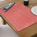 Pvc Rect. Cut Out Snowflake Placemat (Red) - Set of 12