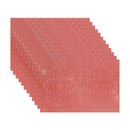 Pvc Rect. Cut Out Snowflake Placemat (Red) - Set of 12