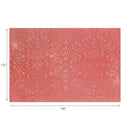 Pvc Rect. Cut Out Snowflake Placemat (Red) - Set of 12