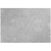 PVC Rectangular Cut Out Snowflake Placemat Set of 12 Silver – Christmas Table Decor, Holiday Dining Accent, Winter Seasonal Decoration