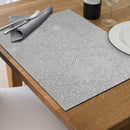 Pvc Rect. Cut Out Snowflake Placemat (Silver) - Set of 12
