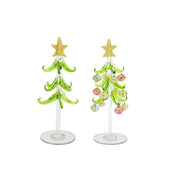 8" Glass Tree with Shaped Ornaments Stand Jewel, Christmas, Ornament, Holiday Decor