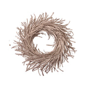 Glittered Rattan Wreath Decor Champagne, Wreath, Holiday Decor