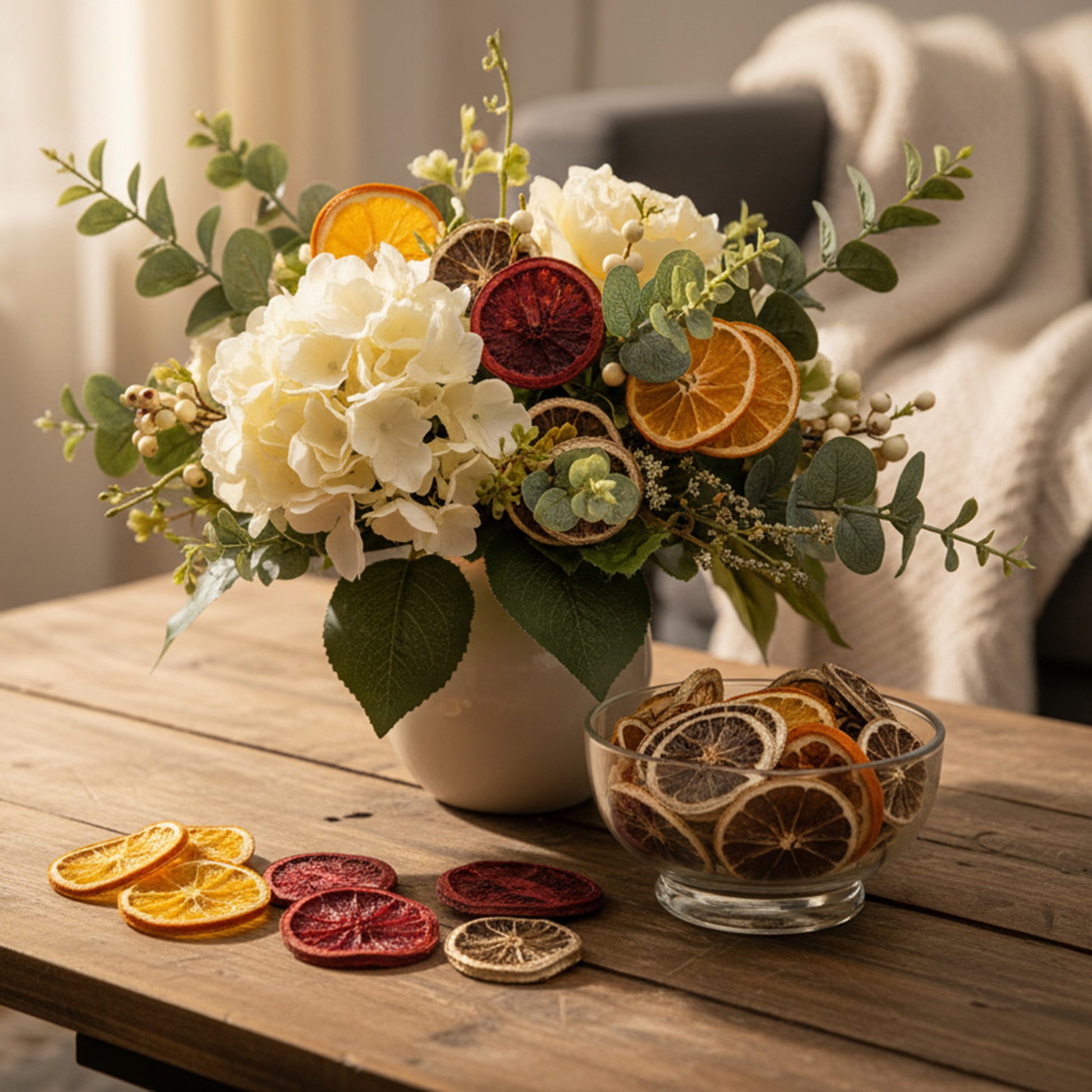 Dried Orange Slices in Polybag Assorted, Holiday Decor- Set of 4