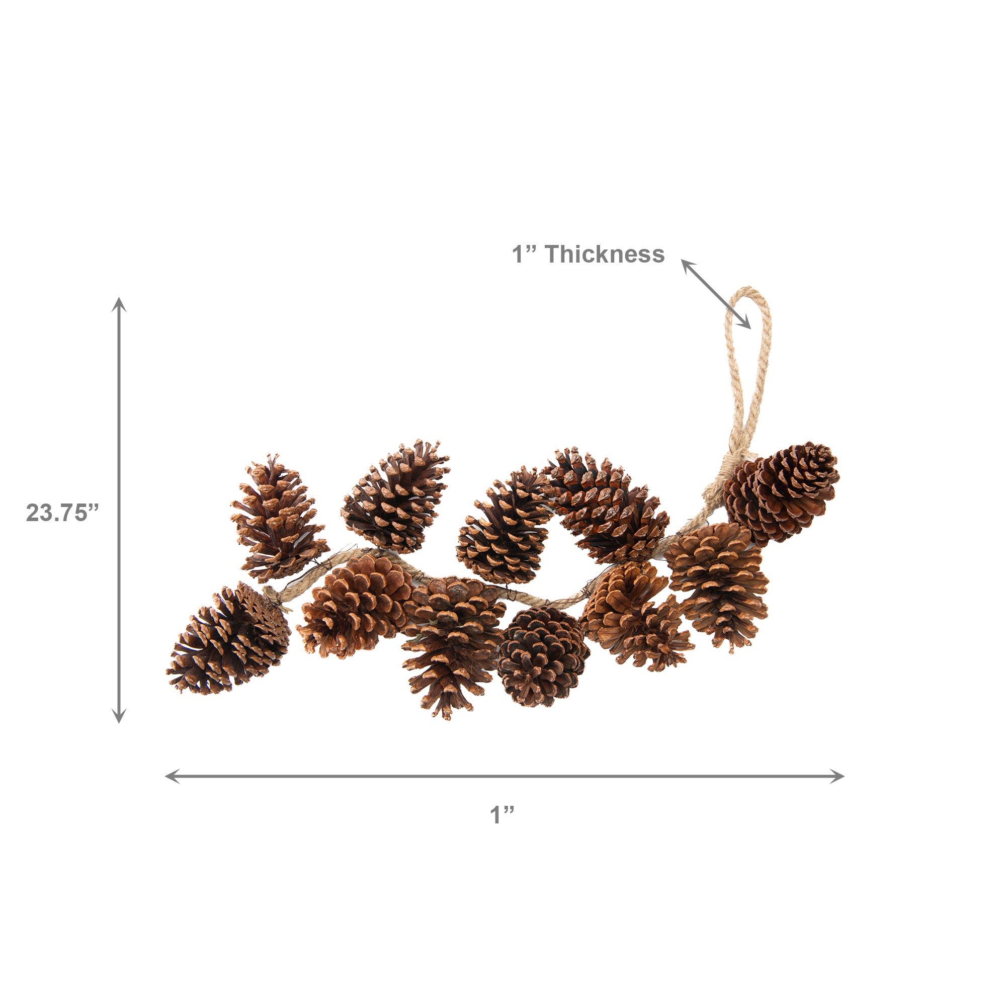 2' Hanging Pinecone Brown, Christmas, Holiday Decor
