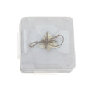 4Pc Whi'te Marble Square Coaster W/ Tree Brass Inlay (4X4")