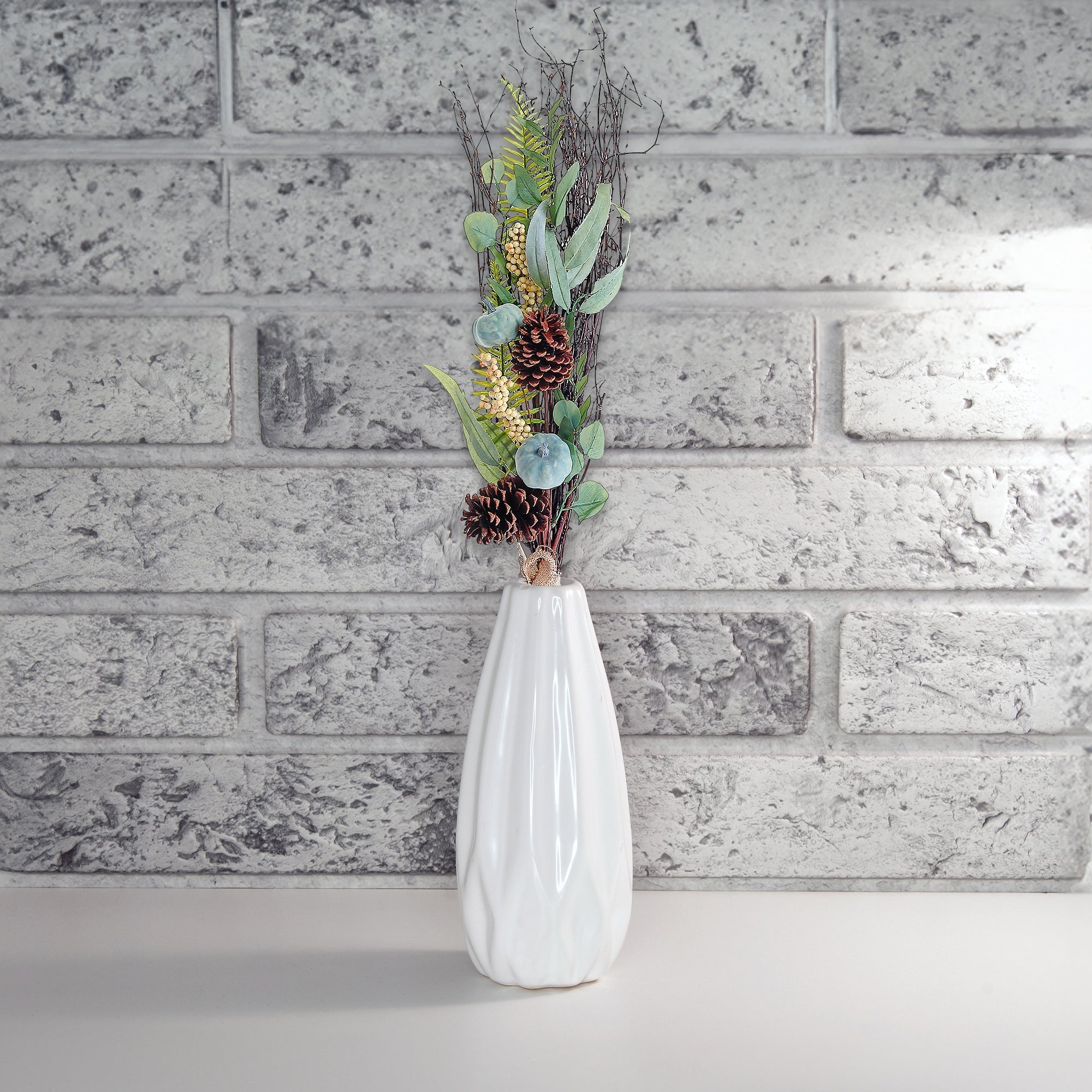 Christmas Dried Holiday Bundle Earthy Greens, Festive Floral Arrangement, Home Decoration