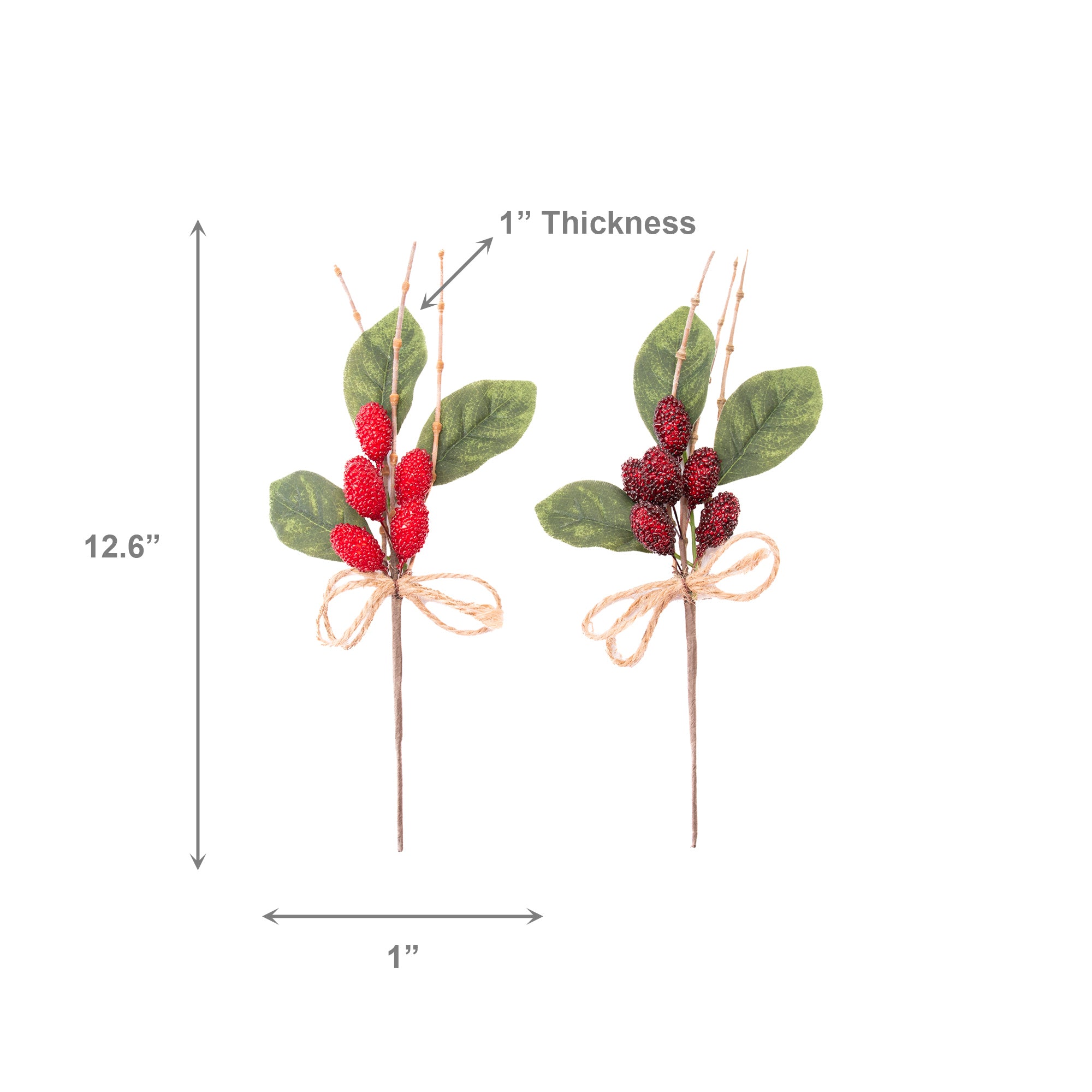 Mistletoe Pick Assorted, Christmas, Floral Pick, Holiday Decor- Set of 6