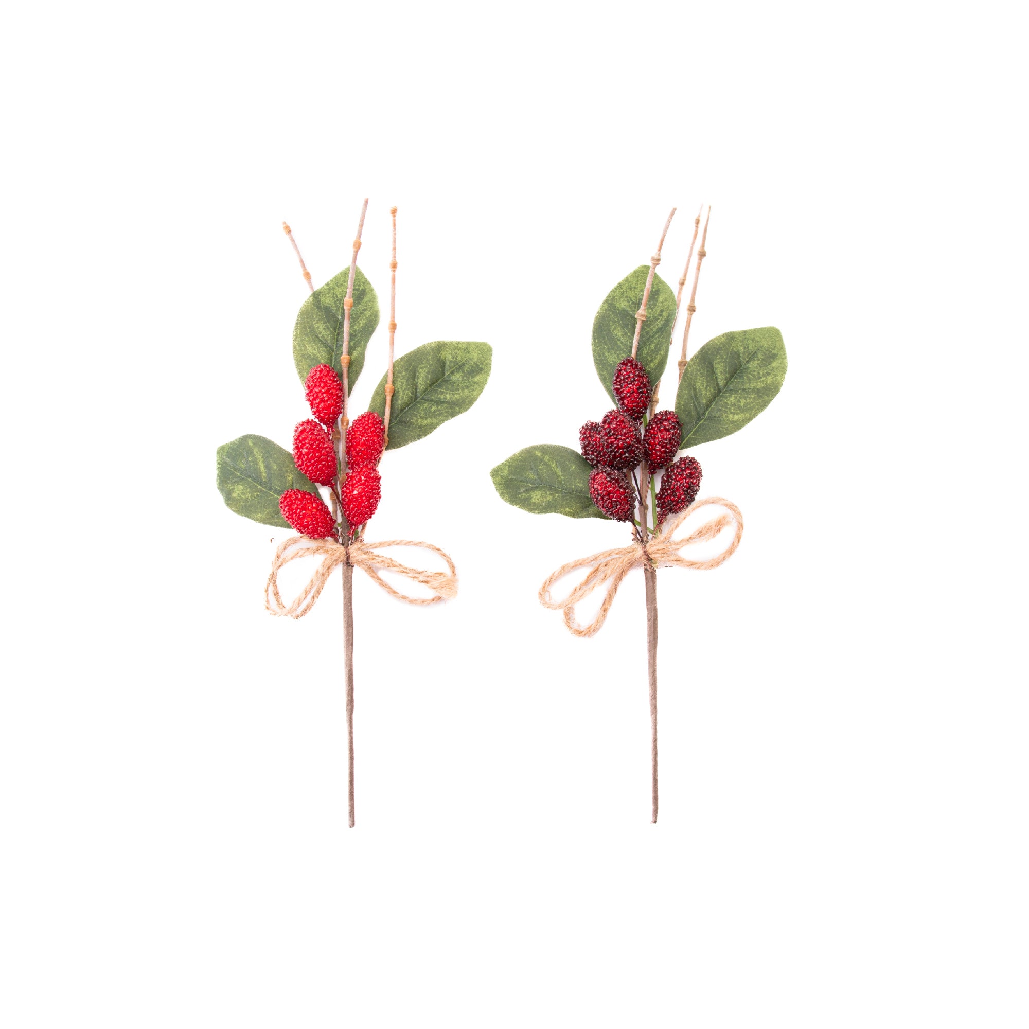 Mistletoe Pick Assorted, Christmas, Floral Pick, Holiday Decor- Set of 6
