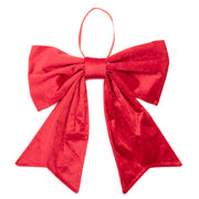 19.75" Red Velvet Bow, Floral Pick, Holiday Decor