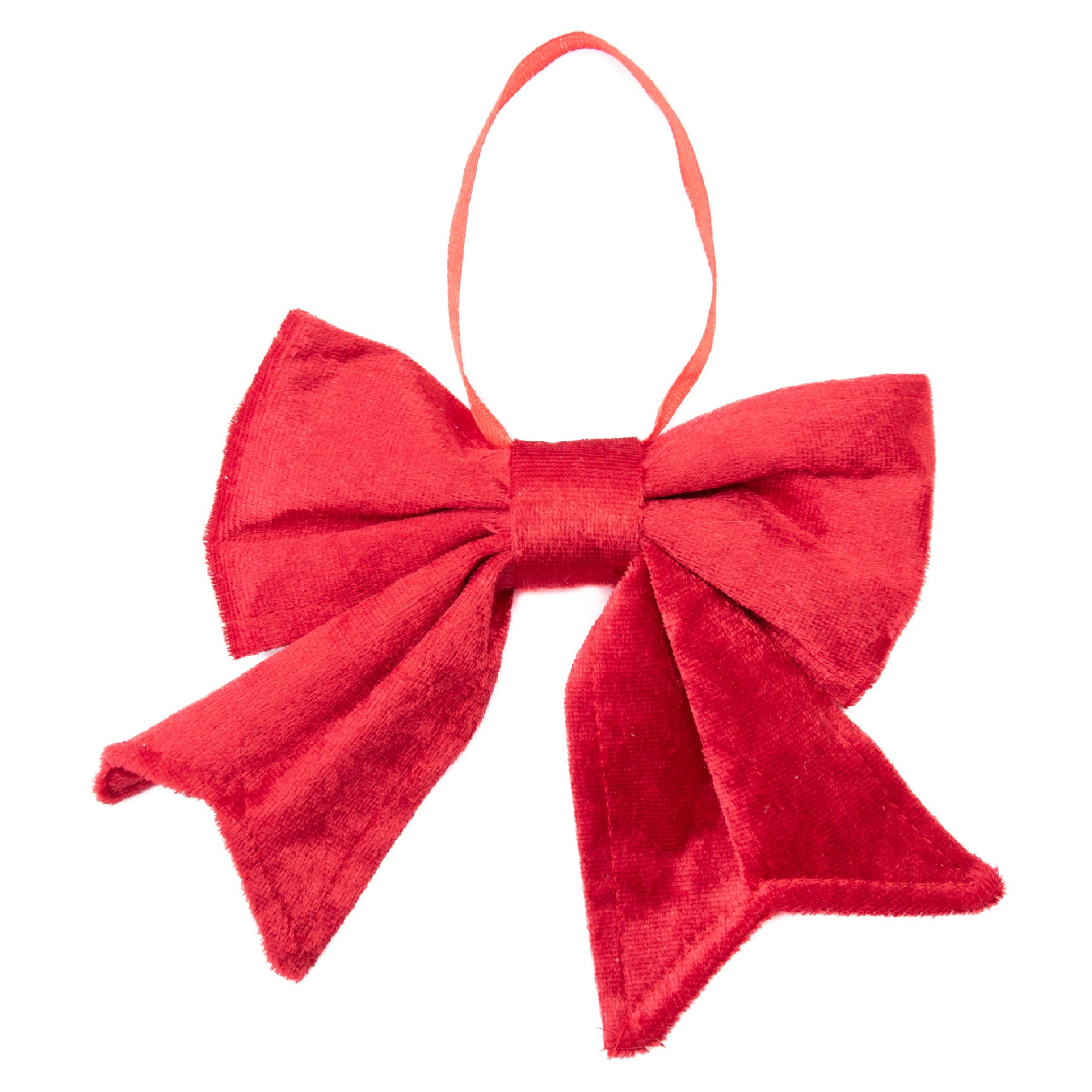 12" Red Velvet Bow, Floral Pick, Holiday Decor- Set of 2