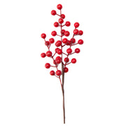 12" Red Berries Pick, Holiday Decor- Set of 6