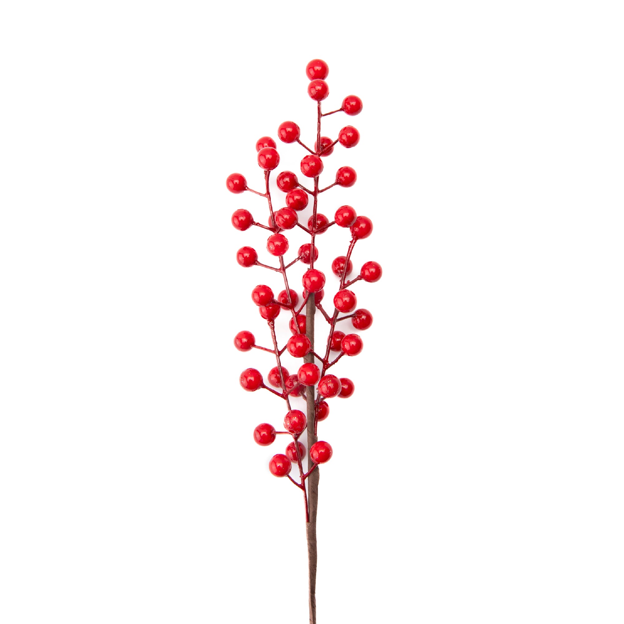 18" Red Berries Spray, Floral Pick, Holiday Decor- Set of 6