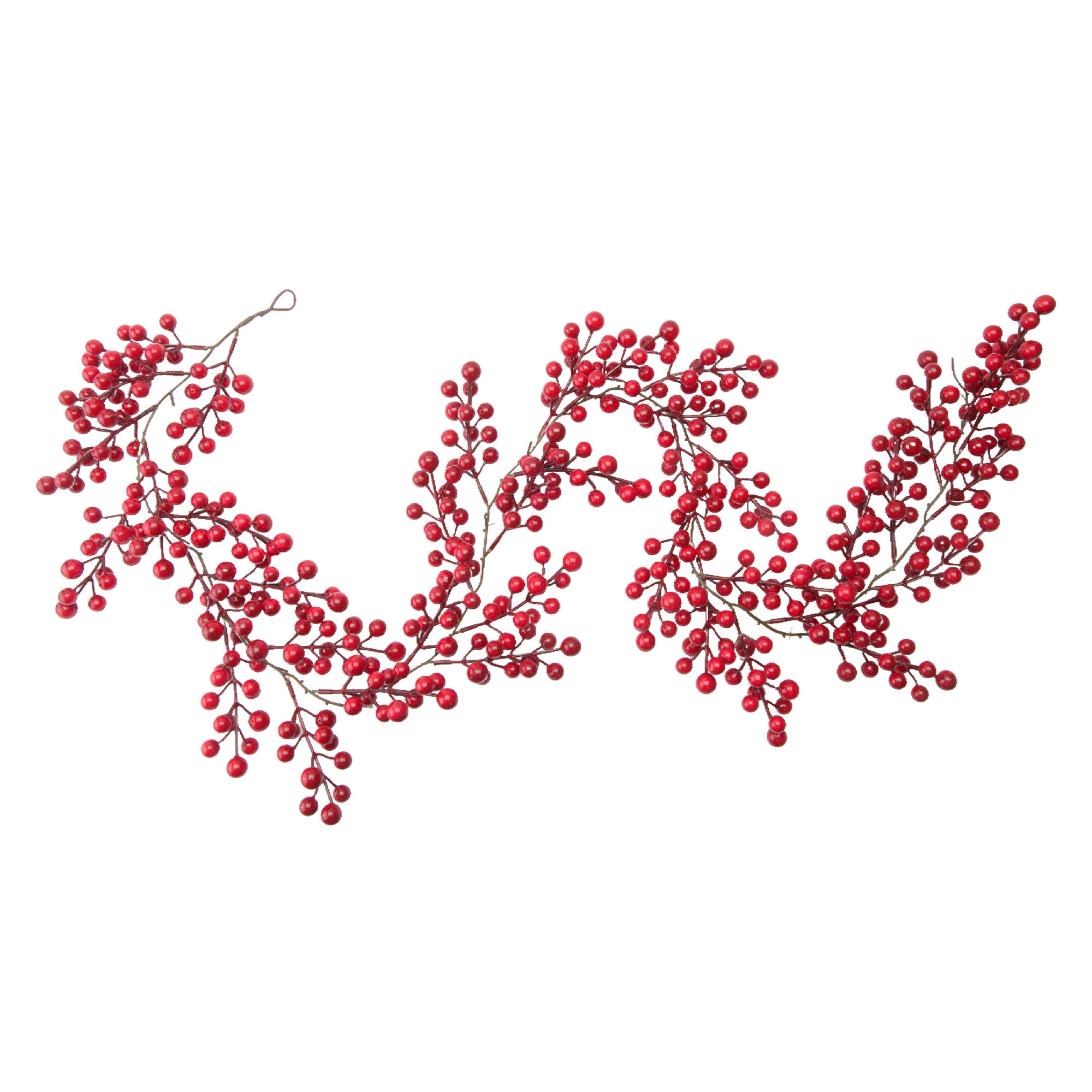 Red Berries Garland, Garland, Holiday Decor