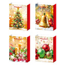 Christmas Gift Bags (Gold Decorations) (Asstd) (2Xl) - Set of 6