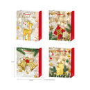 Christmas Gift Bags (Gold Merry Christmas) (Asstd) (Large) - Set of 12
