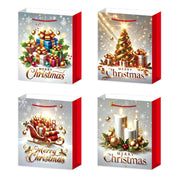 Christmas Gift Bags Merry Christmas Assorted Extra Large, Christmas, Holiday Decor- Set of 12