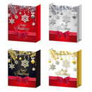 Christmas Gift Bags (Snowflake Merry Christmas) (Asstd) (Xlarge) - Set of 12