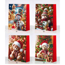 Christmas Gift Bags (Snowman/Teddy Bear) (Asstd) (Large) - Set of 12