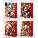 Christmas Gift Bags (Snowman/Teddy Bear) (Asstd) (X-Large) - Set of 12