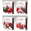 Christmas Gift Bags (Buffalo Plaid) (Asstd) (X-Large) - Set of 12