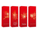 Christmas Wine Gift Bags (Red With Gold Print) (Asstd) - Set of 12