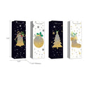 Christmas Wine Gift Bags (Glitter Icon) (Asstd) - Set of 12