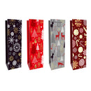 Christmas Wine Gift Bags (Pattern) (Asstd) - Set of 12