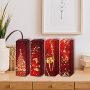 Christmas Wine Gift Bags Set of 12 Festive Red – Holiday Wine Bag, Christmas Gift Packaging, Party Favor Bags