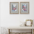 Framed Printed Wall Art (Christmas Red Truck) (Asstd) - Set of 2