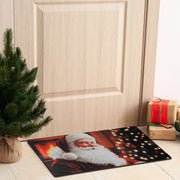 Printed Rubber Mat Santa – Holiday Entrance Mat, Christmas Welcome Mat, Festive Home Décor