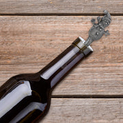 Christmas Wine Bottle Stopper Snowman, Holiday Barware, Festive Wine Accessories