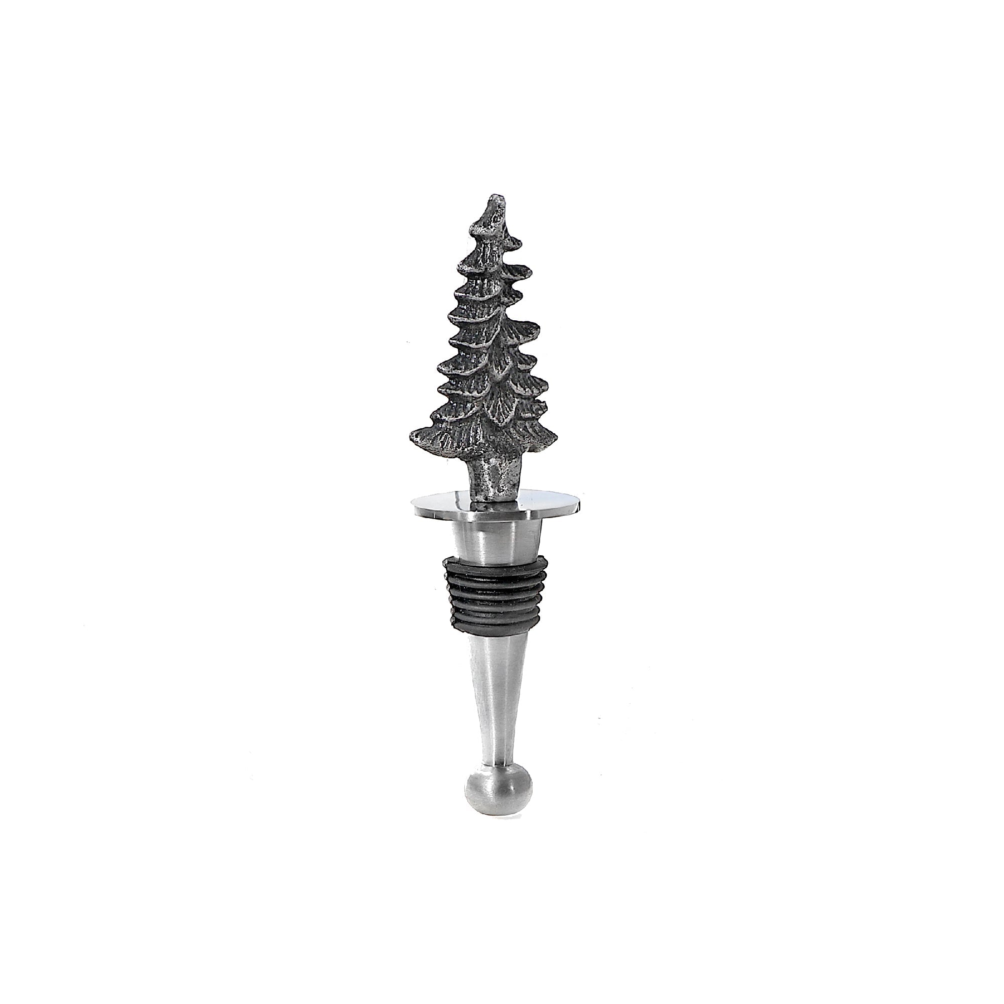 Christmas Wine Bottle Stopper Tree, Holiday Barware, Festive Wine Accessories