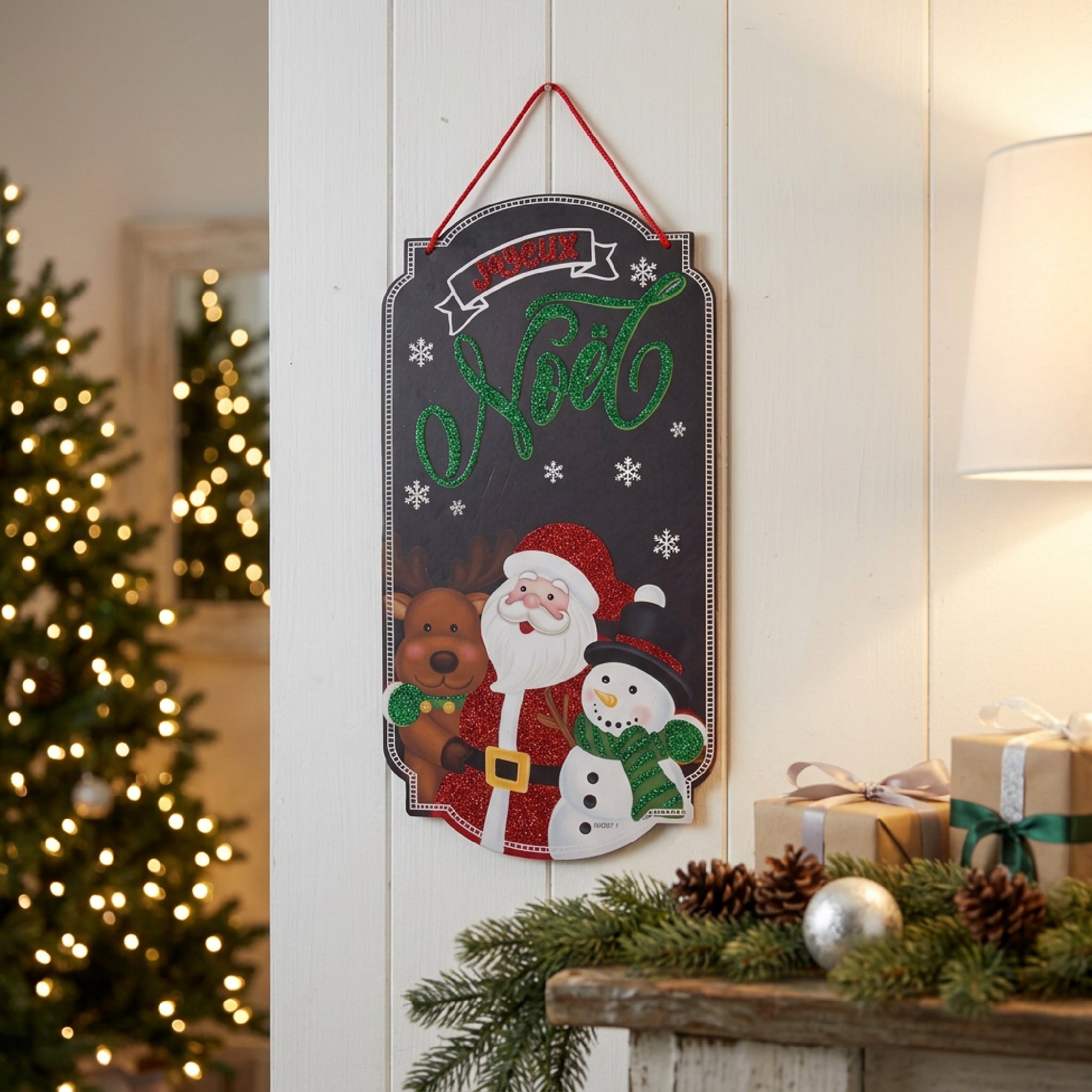 Foam Board Wall Decor Joyeux Noel, Christmas, Wall Decor, Holiday Decor- Set of 2